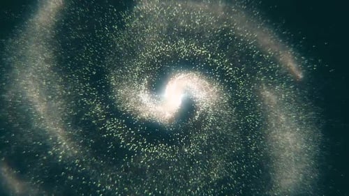 Sparkling Cosmic Galaxy Particle Swirl Animation