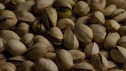 Close Up of Pistachios in Shells