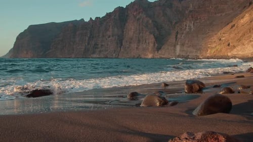 Tenerife Los Gigantes Beach during Sunset