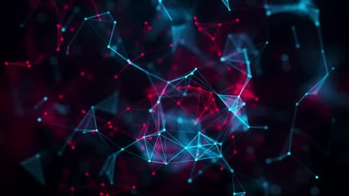 Colorful Light Switching Plexus Background Red Blue Loop