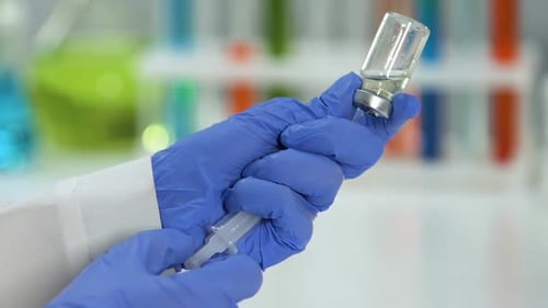 Drawing Liquid from a Vial with a Syringe