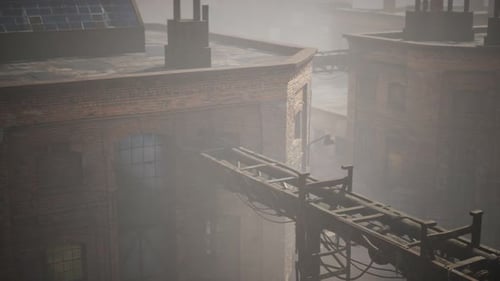 Abandoned Factory Empty Because of the Coronavirus Covid-19 Epidemic