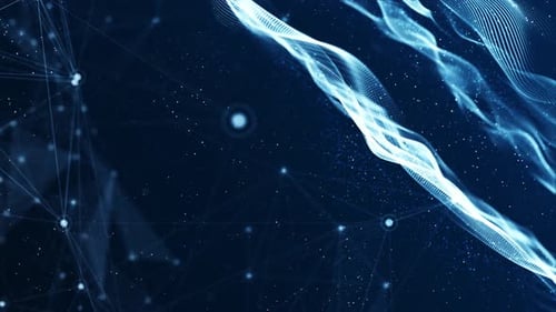 4K Futuristic network and soft background (loopable)