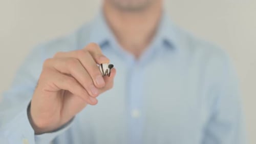 Writing We Have Moved Message on Glass Surface