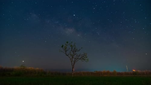 Milky way galaxy with stars and space dust.