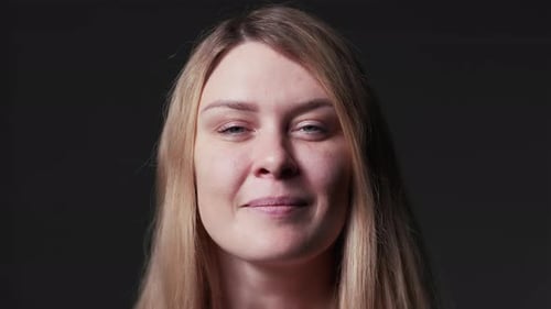 Smiling Young Woman Close Up Portrait