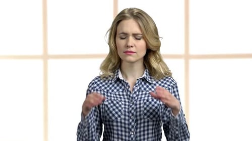 Young Woman Experiencing Headache or Migraine