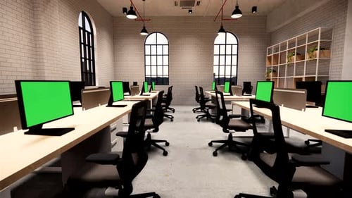 Interior Empty Modern Loft Office open space