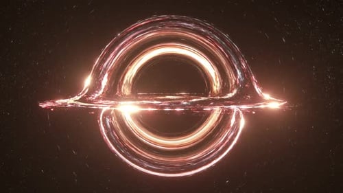 Orange Colorful Black Hole Simulation Seamless Loop