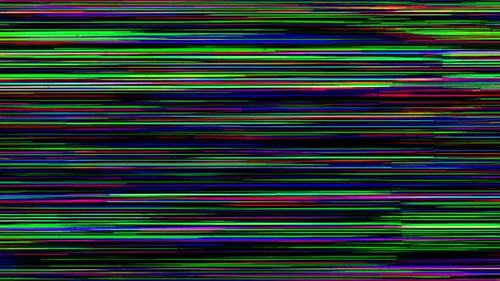 RGB Glitch Horizontal Lines Static Effect