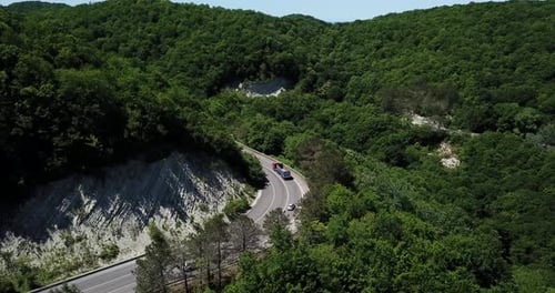 Mountain Winding Zig Zag Road