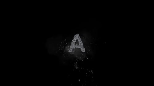 Smoky Particle Letter A Reveal Animation