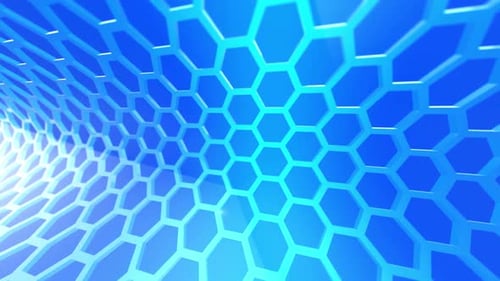 Medical Grid Hexagon Pattern Technology Background Loop 3