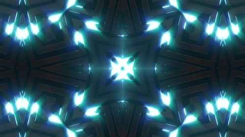 Glowing Geometric Abstract Pattern Background Loop