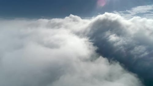 Scenic Aerial View of White Clouds