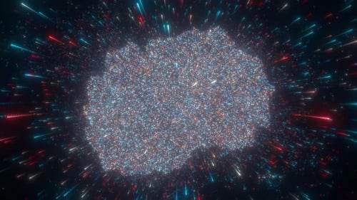 Abstrakte Landkarte von Mazedonien