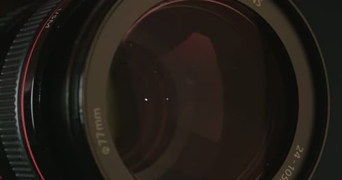 Extreme Close Up of Opaque Camera Lens