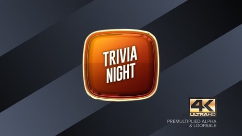 Trivia Night Rotating Sign 4K
