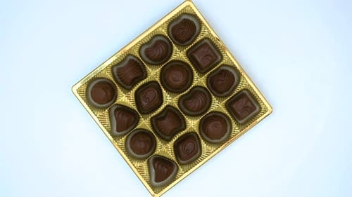 Chocolate candy set, assorted chocolate sweets, box of chocolates
