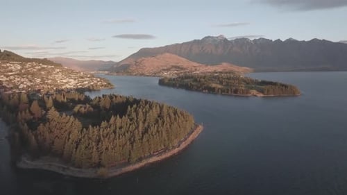 Aerial View of Islands at Sunrise