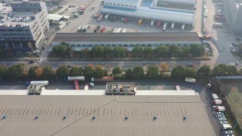 Logistics warehouse and truck