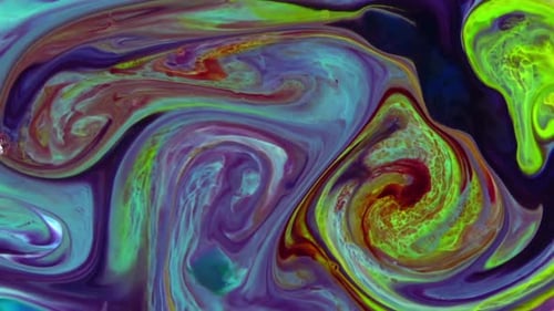 Swirling, Colorful Abstract Fluid Art Background