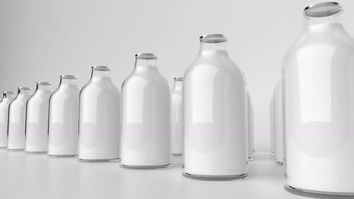 botellas de leche