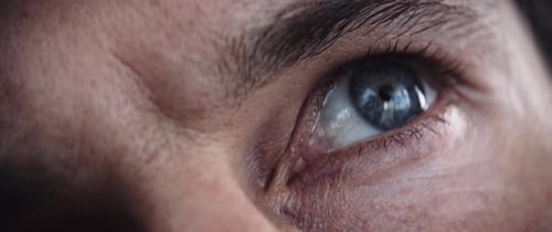 Extreme Close-up of a Person's Beautiful Blue Eye