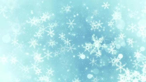 Gentle Falling Snowflakes Winter Holiday Background Animation