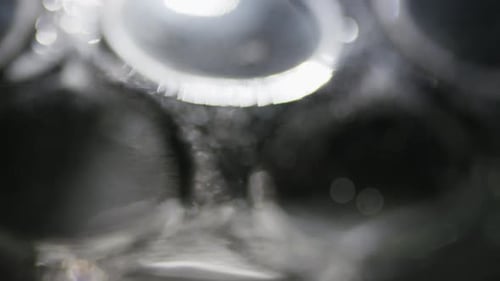 Abstract Composition of Grey Rounded Shapes and Bokeh