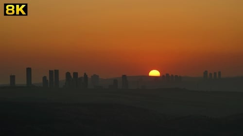City Skyscrapers at Sunrise