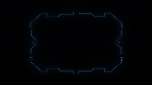 Futuristic Blue HUD Frame Interface Animation