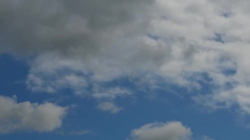 Time Lapse Clouds Moving Across Blue Sky
