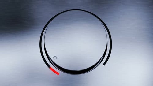 Sleek Geometric Circle Reveal with Red Glow