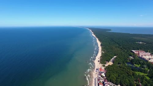 Aerial view of the Curonian Spit in summer