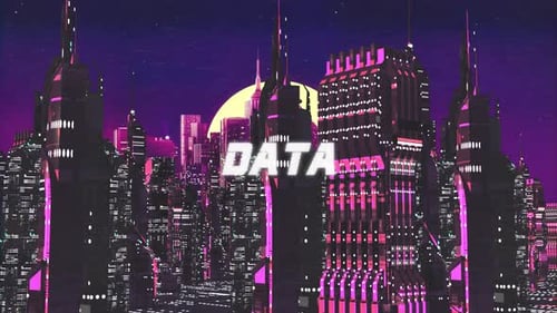 Données de fond Retro Cyber City