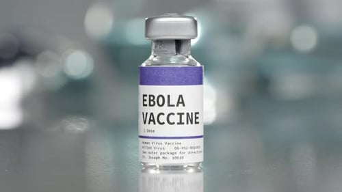Ebola Vaccine Vial in a Medical Setting