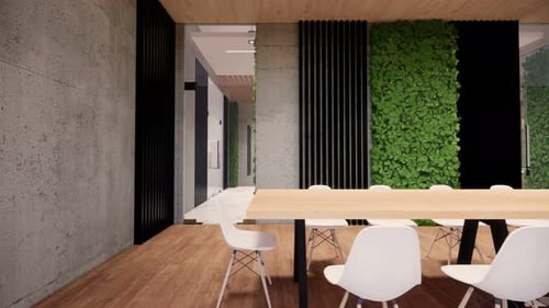 Interior Empty Modern Loft Office open space modern office