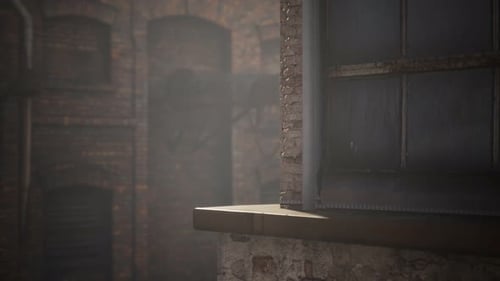 Abandoned Factory Empty Because of the Coronavirus Covid-19 Epidemic