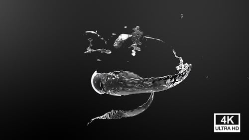 Dynamic Water Splash Fluid Element Animation