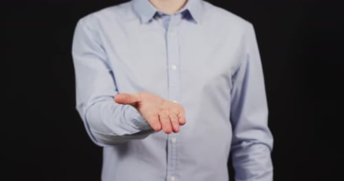 Holding the palm open