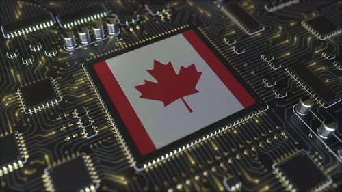 National Flag of Canada on the Operating Chipset
