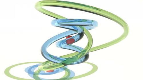 Transparent Glass Knots and Sphere Rotating Hypnotic Calming Concept Minimal Motion Design Able to