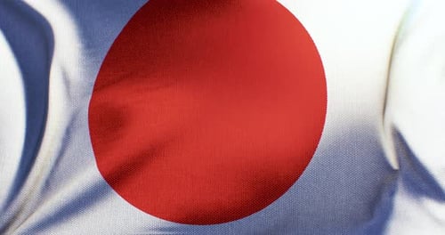 Realistic Waving Flag of Japan for International and Travel Projects
