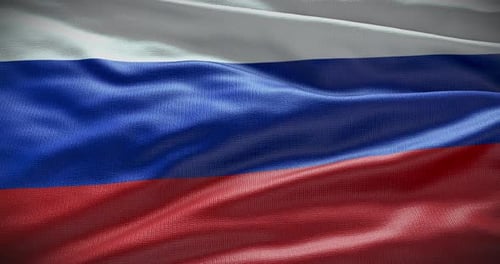 Realistic Waving Russian Flag Animation