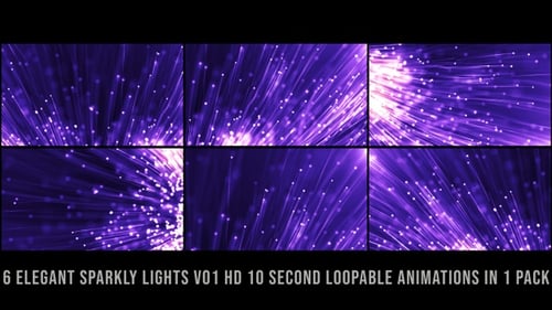 Abstract Purple Light Streaks and Particles Background