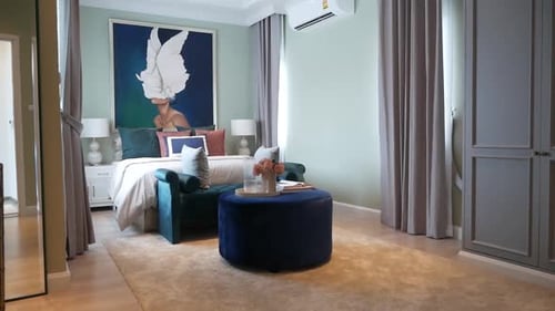 Stylish Bedroom Interior with Modern Decor and Furniture