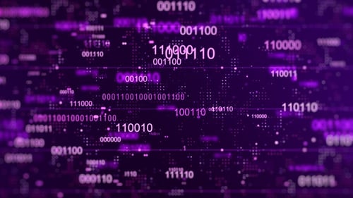 Fond de code binaire numérique violet V6