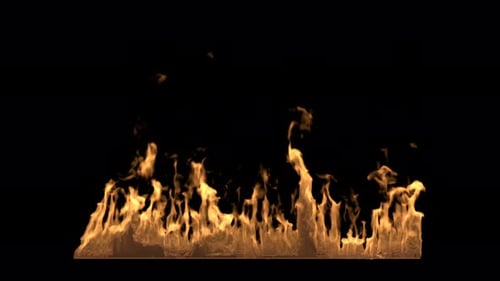 Realistic Dynamic Ground Fire Element with Alpha Channel