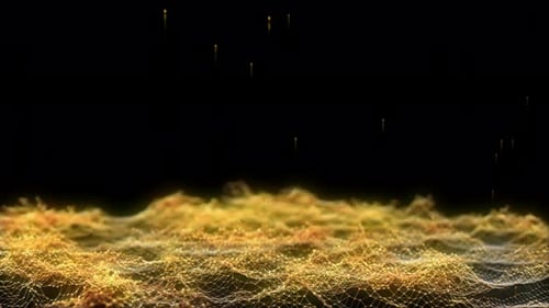 Abstract Geometric Network Flow Background with Rising Particles